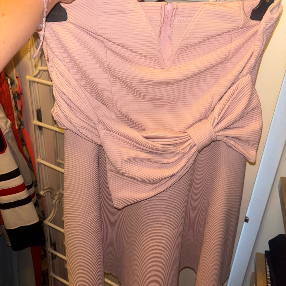Charlotte Russe Blush Pink Ribbed Dress
